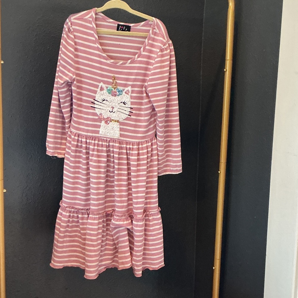 Lilt Pink and White Striped Fabric